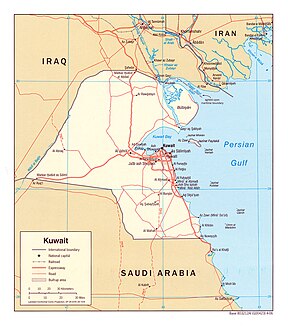 Kart over Kuwait