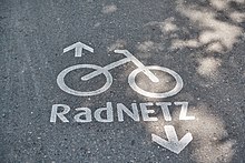 Hinweis auf den RadNETZ-Weg