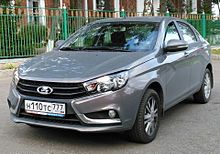 Lada Vesta went into production in 2015 Lada Vesta (cropped).jpg