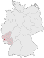 Lage der kreisfreien Stadt Trier in Deutschland