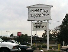 Colonial Village shopping center
sign along Mount Hope Road Lansing, Michigan Colonial Village sign 2.jpg