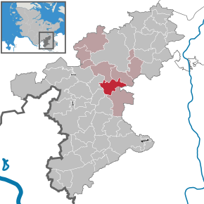 Poziția Lasbek pe harta districtului Stormarn