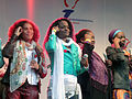 Lilian Vieira, Izaline Calister, Shirma Rouse at the Masterpeace concert on liberation day (may 5th) in The Hague