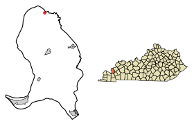 Livingston County Kentucky Incorporated and Unincorporated areas Carrsville Highlighted 2113060.svg