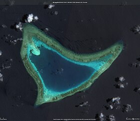 Image satellite du récif Livock prise par Sentinel-2.