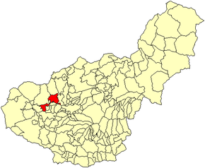 Localizarea orașului în cadrul provinciei Granada