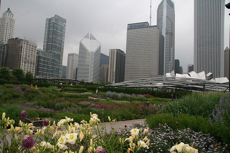 File:Lurie Garden view with Michigan and Randolf streetwalls.jpg