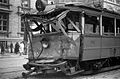 Az ’56-os forradalomban megrongálódott kocsik egyike