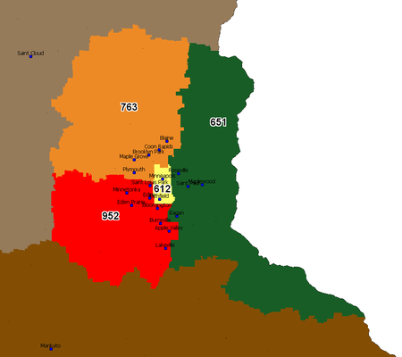 MN Area Codes Metro