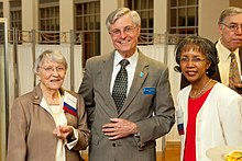 Madeleine M. Joullie, Ron Reynolds and Sharon Haynie at Heritage Day at the Chemical Heritage Foundation in 2010 Madeleine Joullie Ron Reynolds Sharon Haynie CHF Othmer Gold Medal Ceremony 0041.JPG