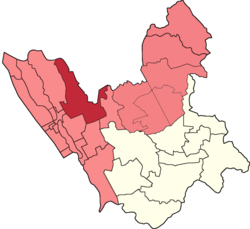 Lage von Malanday im 1. Legislativbezirk von Valenzuela