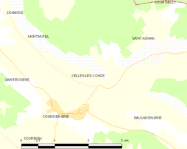 Mapa obce Celles-lès-Condé