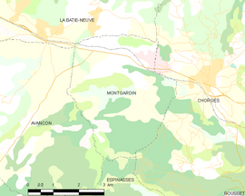 Mapa obce Montgardin