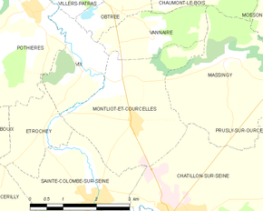 Poziția localității Montliot-et-Courcelles