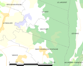 Mapa obce Moutoux