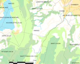 Mapa obce Vimines