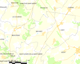 Mapa obce Sepvret