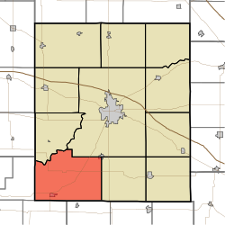 Map highlighting Brown Township, Montgomery County, Indiana.svg