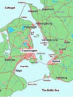 Øresund The strait between Denmark and Sweden