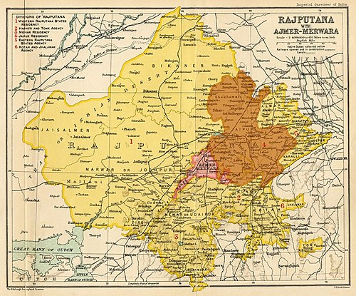 Jaipur State within Rajputana, in the Imperial Gazetteer of India (1909)