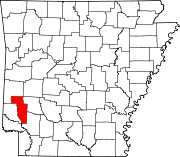 Map of Arkansas highlighting Howard County Map of Arkansas highlighting Howard County.svg
