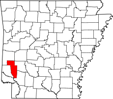 Map of Arkansas highlighting Howard County.svg