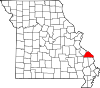 Map of Missouri highlighting Perry County.svg
