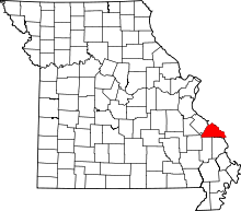 Harta e Perry County në Missouri