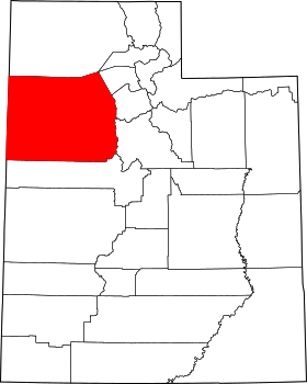 Map of Utah highlighting Tooele County.svg
