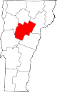 Lage des County in Vermont