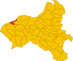Map of comune of Parghelia (province of Vibo Valentia, region Calabria, Italy).svg