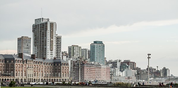 View around Casino Central at sunshine, Mar del Plata, Argentina