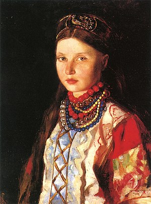 Mädchen in russischem Kostüm (Marianne von Werefkin)