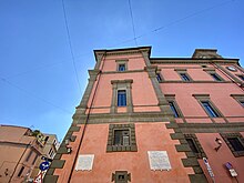 The quadrangular bastion of the palace (July 2020) Marino Palazzo Colonna 1.jpg