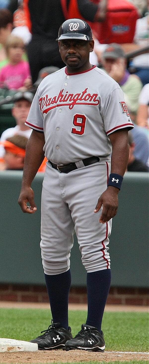 Grissom as a coach for the Washington Nationals in 2009