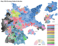 Results of the May 1924 German federal election by administrative district.