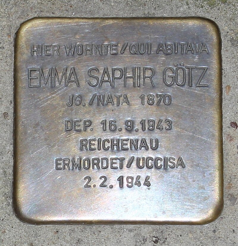 Meran Stolperstein Emma Saphir Götz.jpg