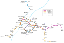 Network map of the Brussels Metro Metro Brussels.svg