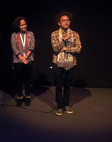 Mira Lesmana (left) with fellow director and producer Riri Riza in 2013
