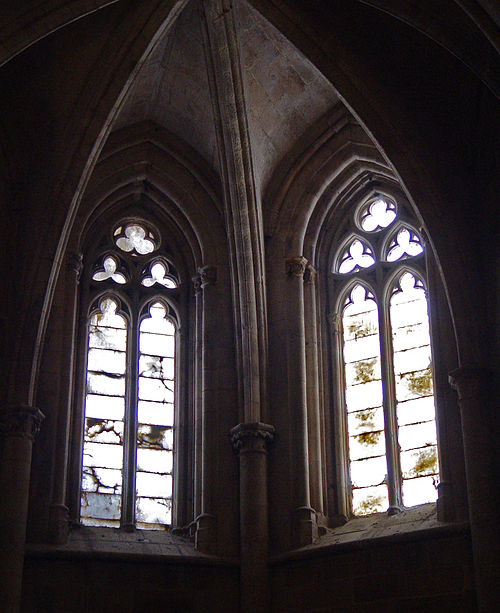 Alabaster windows in the Church of Santa Maria la Mayor of Morella, Spain (built 13th-16th centuries)