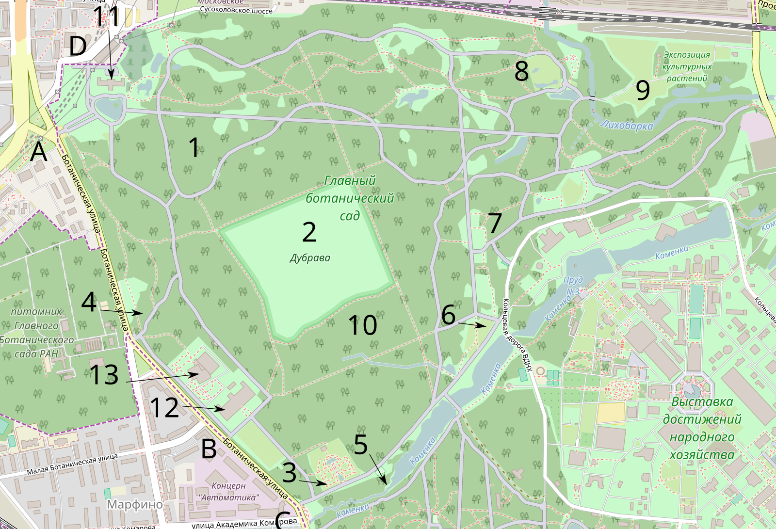 Карта садов. Схема ботанического сада в Москве Цицина. Главный Ботанический сад РАН схема. Ботанический сад Москва схема парка. План ботанического сада Цицина.