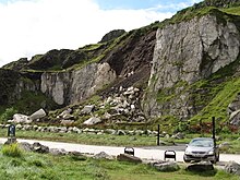 Mudflow above the Coast Road south of Glenarm - geograph.org.uk - 2558379.jpg