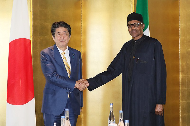 File:Muhammadu Buhari, the President of Nigeria meets with Shinzō Abe, the Prime Minister of Japan.jpg