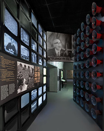 Part of a permanent exhibition dedicated to the March events at the POLIN Museum of the History of Polish Jews in Warsaw.