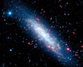 NGC 24 (Spitzer, infraroșu)