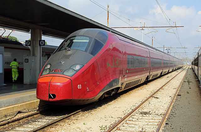 An Italo train at the station