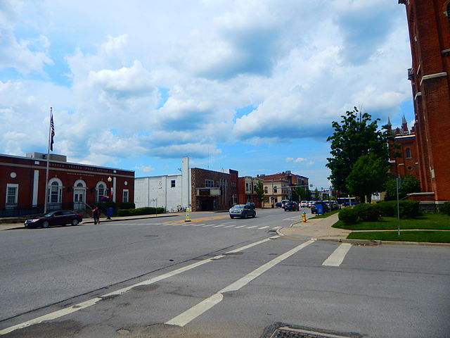 Downtown Warsaw along NY 19 in June 2015.