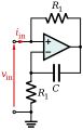 ]] producing a negative inductance: <math>Z_{in} = \frac{v_{in}}{i_{in}}=-j \omega C R_1^2