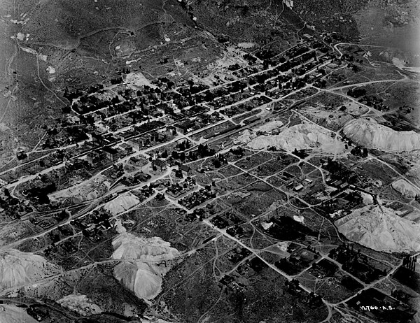 Aerial view of Virginia City in 1925