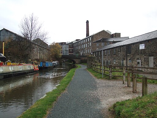 Newtown, New Mills Swizzels Mills from marina 1853